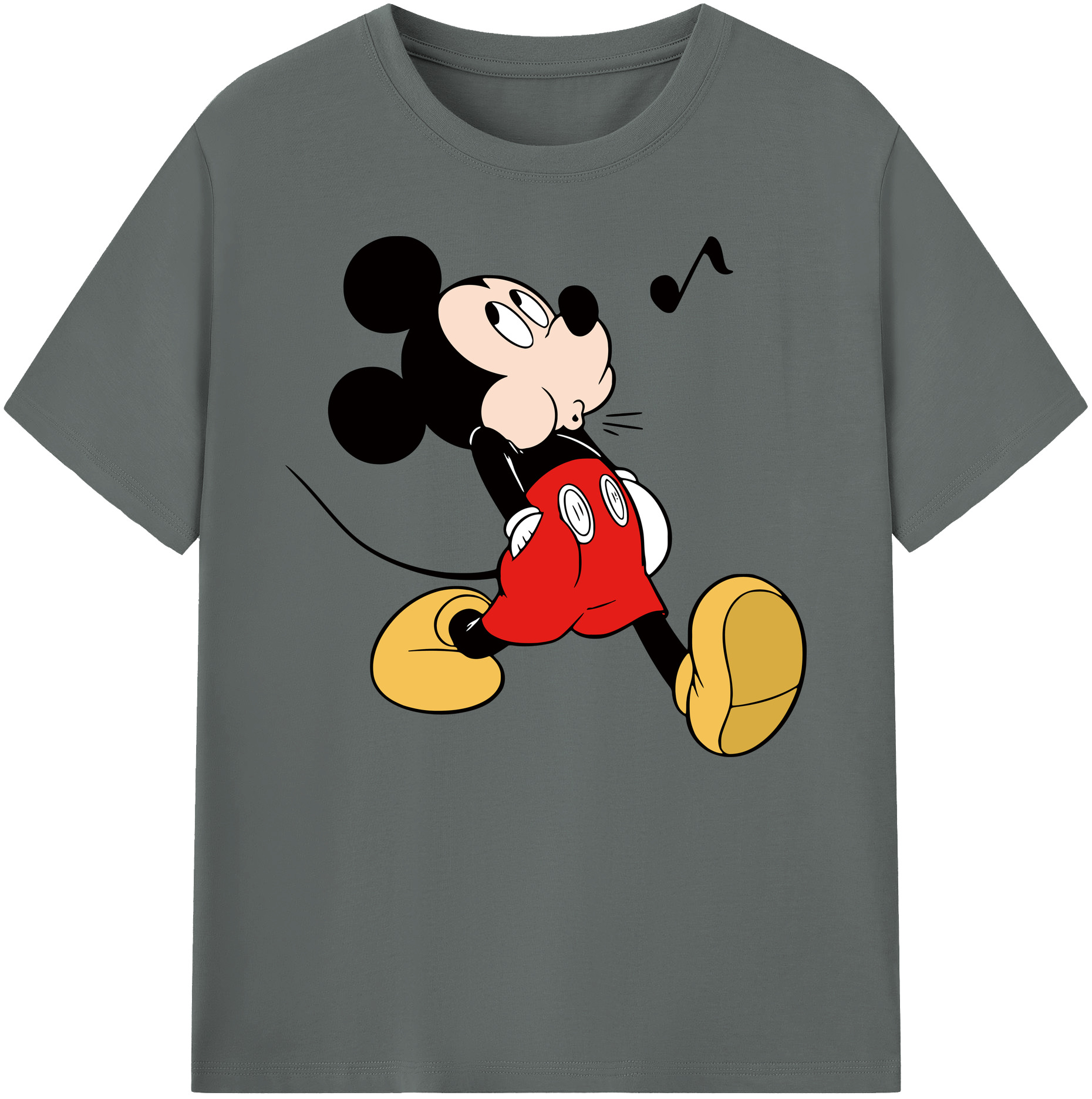 ミッキーマウス Mickey Mouse 綿100％ メンズ半袖Tシャツ｜肌触りやわらか＆通気性